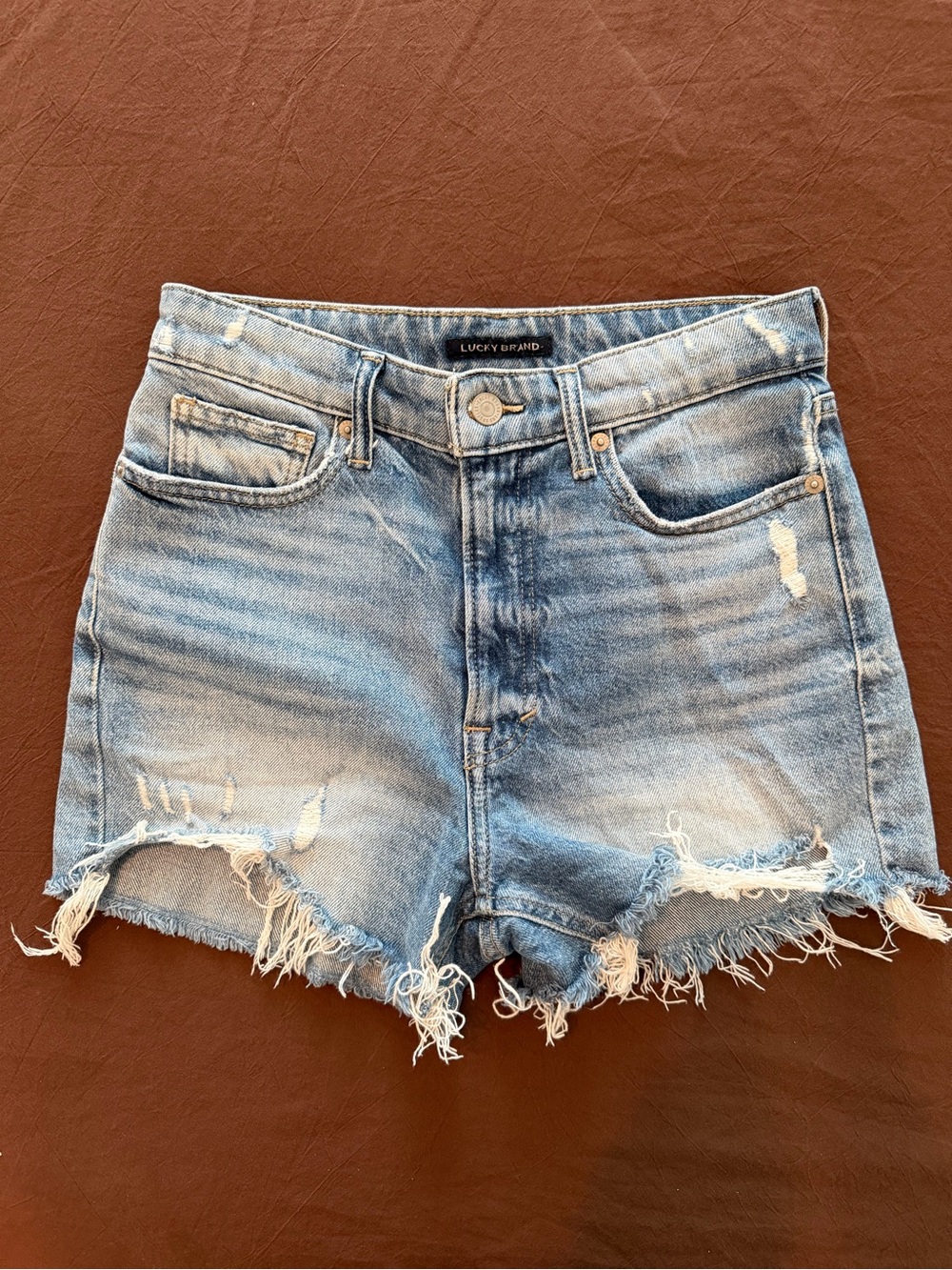 Lucky Brand Light Blue Distressed Denim Cutoff Shorts